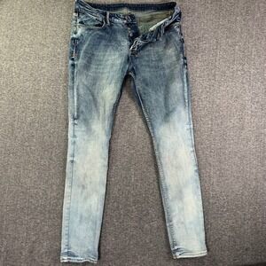 Ksubi Jeans Men 36x32 Van Winkle Denim Blue Fashion Button Fly